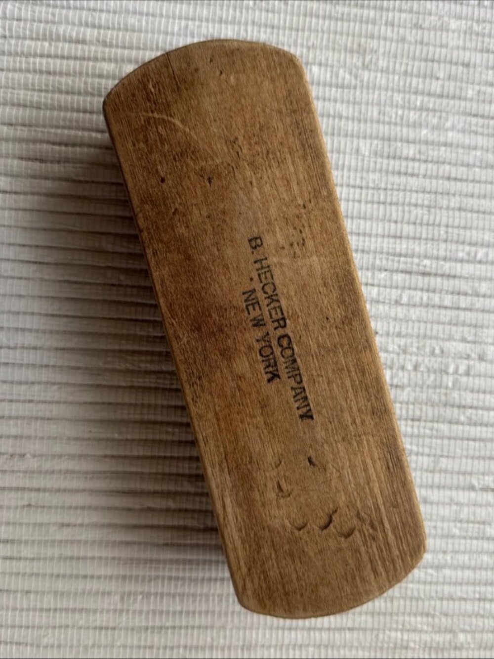 Vintage B. Hecker Co NY Horsehair Shoe Shine Brush